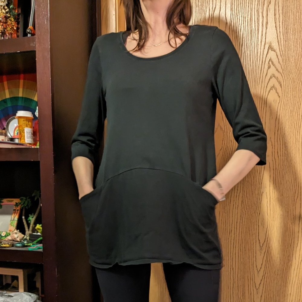J. Jill Charcoal Tunic w/ Pockets